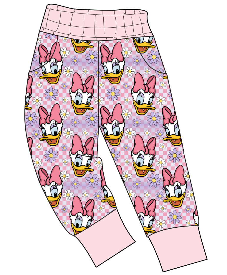 Daisy Check Ladies' Joggers and Jogger Shorts