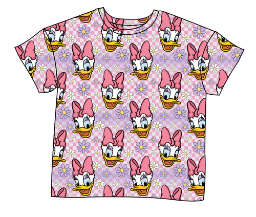 Daisy Check Ladies' Oversized Tee