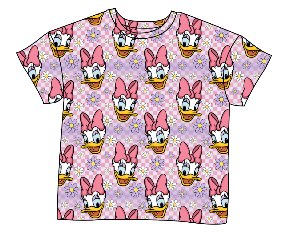 Daisy Check Ladies' Oversized Tee