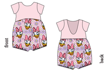 Load image into Gallery viewer, Daisy Check Low Back Romper and Bubble Romper