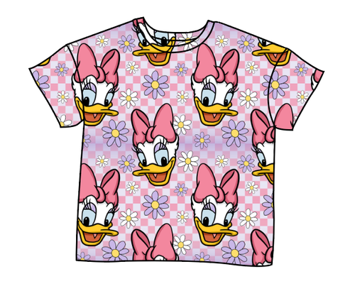 Daisy Check Oversized Tee