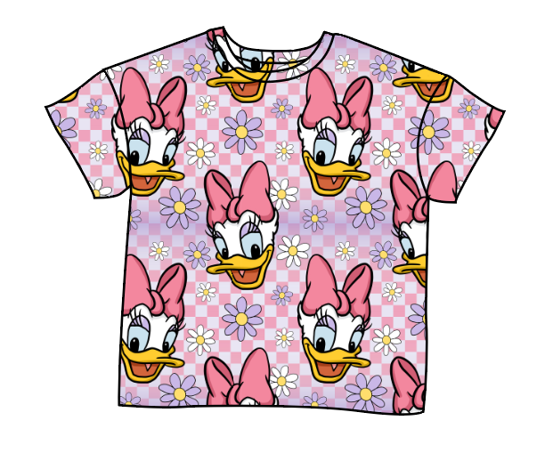 Daisy Check Oversized Tee