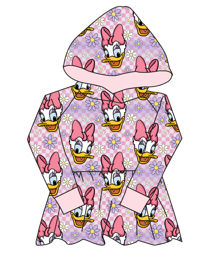 Daisy Check Peplum Hoodie (or Crewneck)