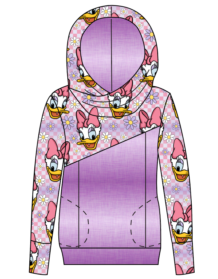 Daisy Check Ladies Hoodie