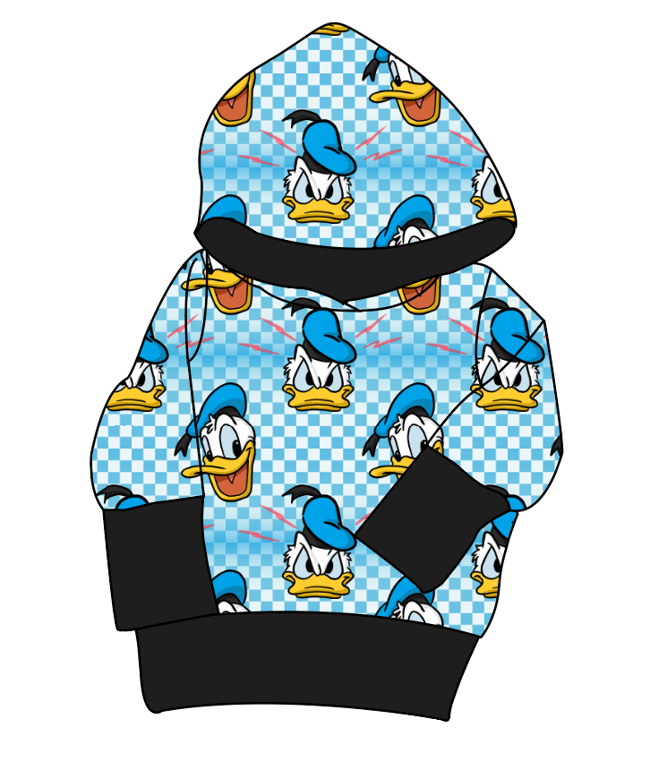 Donald Check Grow With Me Hoodie (or Crewneck)