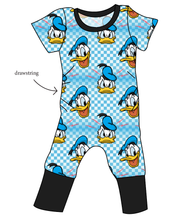 Load image into Gallery viewer, Donald Check Grow With Me Pants And Shorts Romper