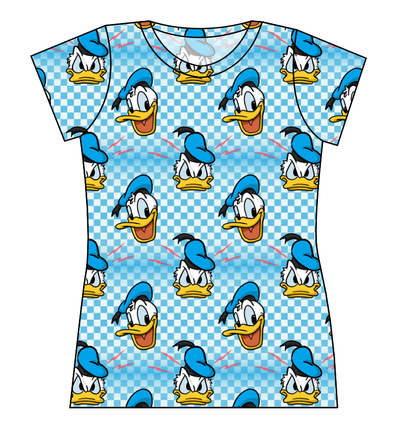 Donald Check Ladies' Basic Tee