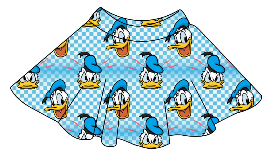 Donald Check Ladies' Circle Skirt