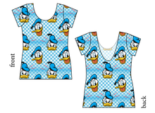 Load image into Gallery viewer, Donald Check Ladies&#39; Low Back Ballerina Tee