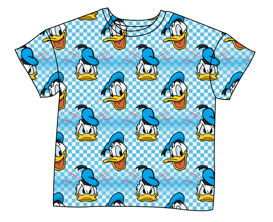 Donald Check Ladies' Oversized Tee