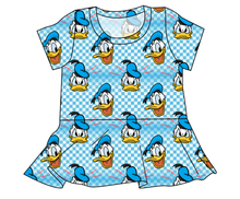 Load image into Gallery viewer, Donald Check Ladies&#39; Peplum Top