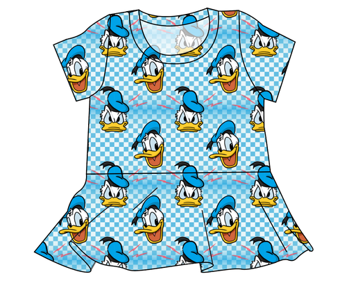 Donald Check Ladies' Peplum Top