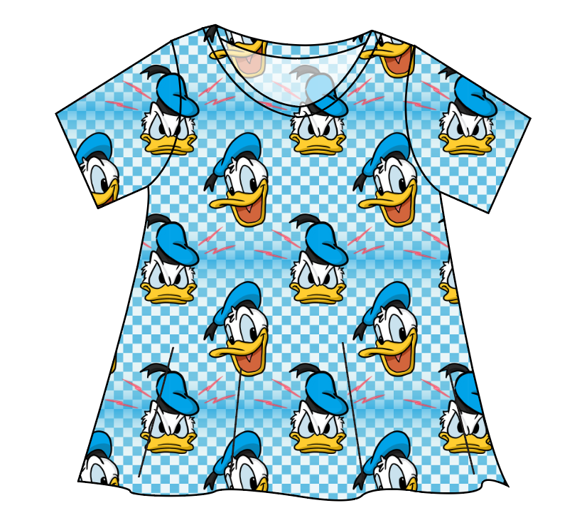 Donald Check Ladies' Swing Tee