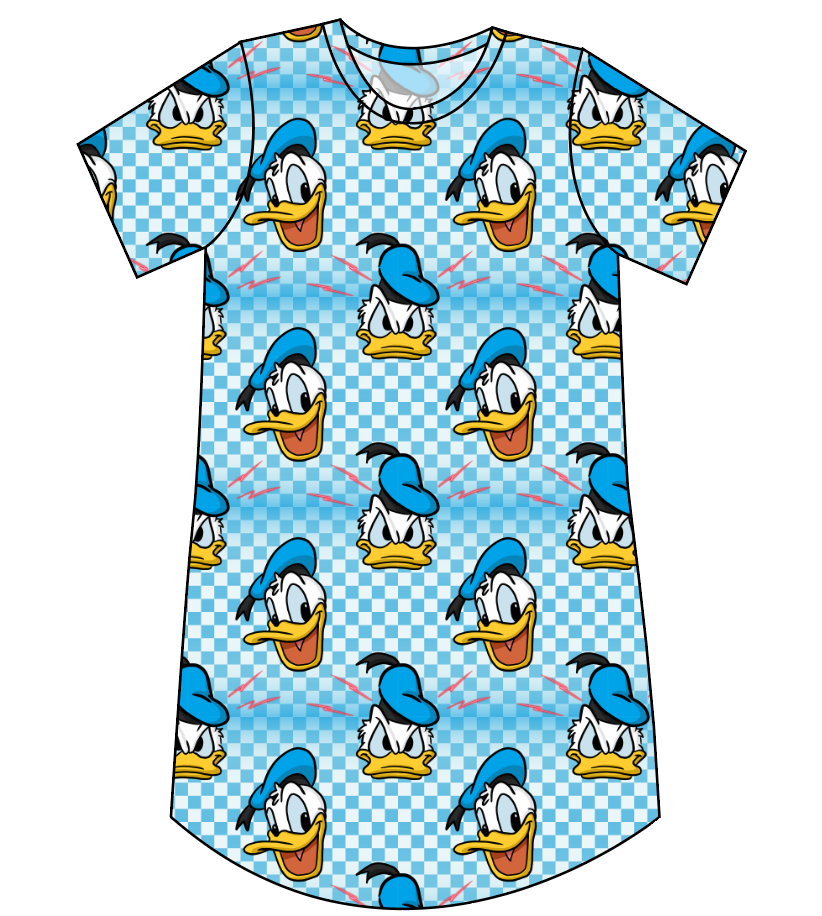 Donald Check Ladies' T-Shirt Dress