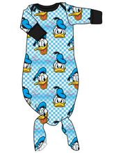 Load image into Gallery viewer, Donald Check Newborn Knotted Gown