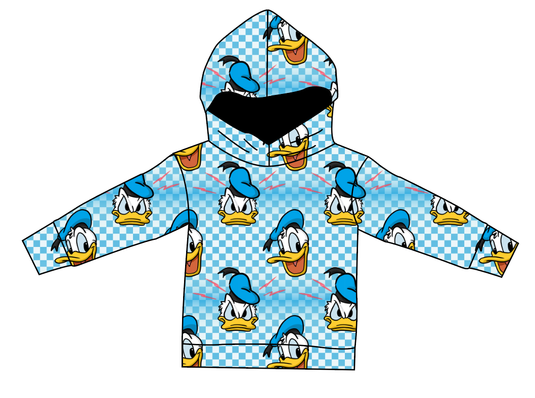 Donald Check Oversized Hoodie