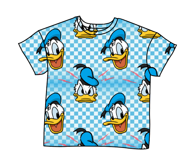 Donald Check Oversized Tee