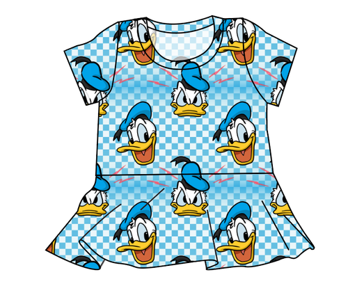 Donald Check Peplum Top