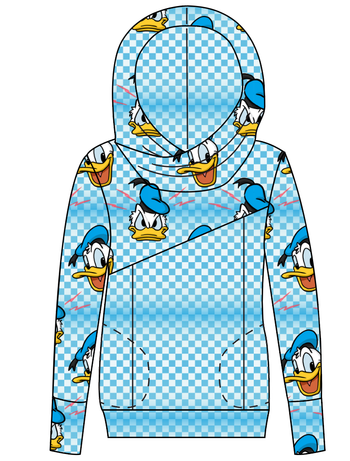 Donald Check Ladies Hoodie