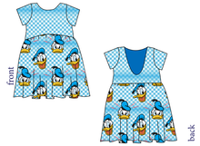 Load image into Gallery viewer, Donald Check Low Back Dress