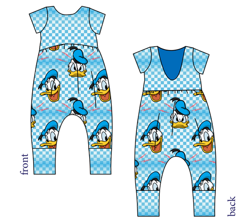 Donald Check Low Back Romper and Bubble Romper