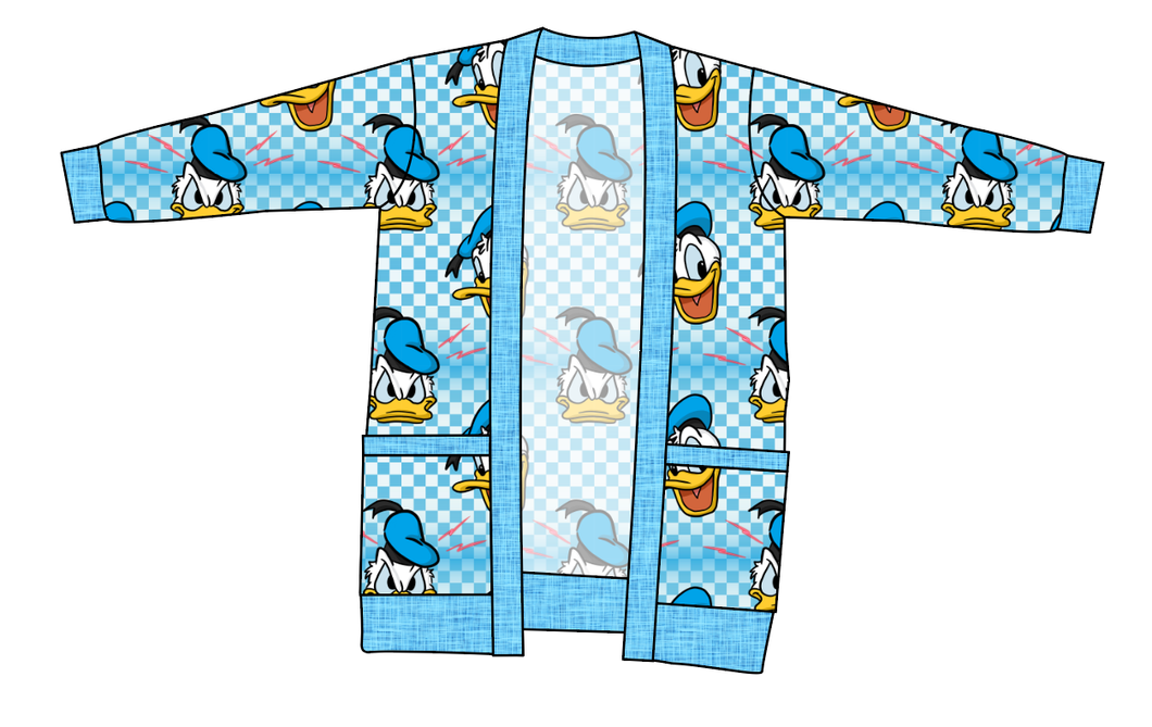 Donald Check Kids Grandpa Cardigan