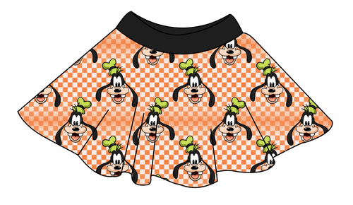 Goofy Check Circle Skirt
