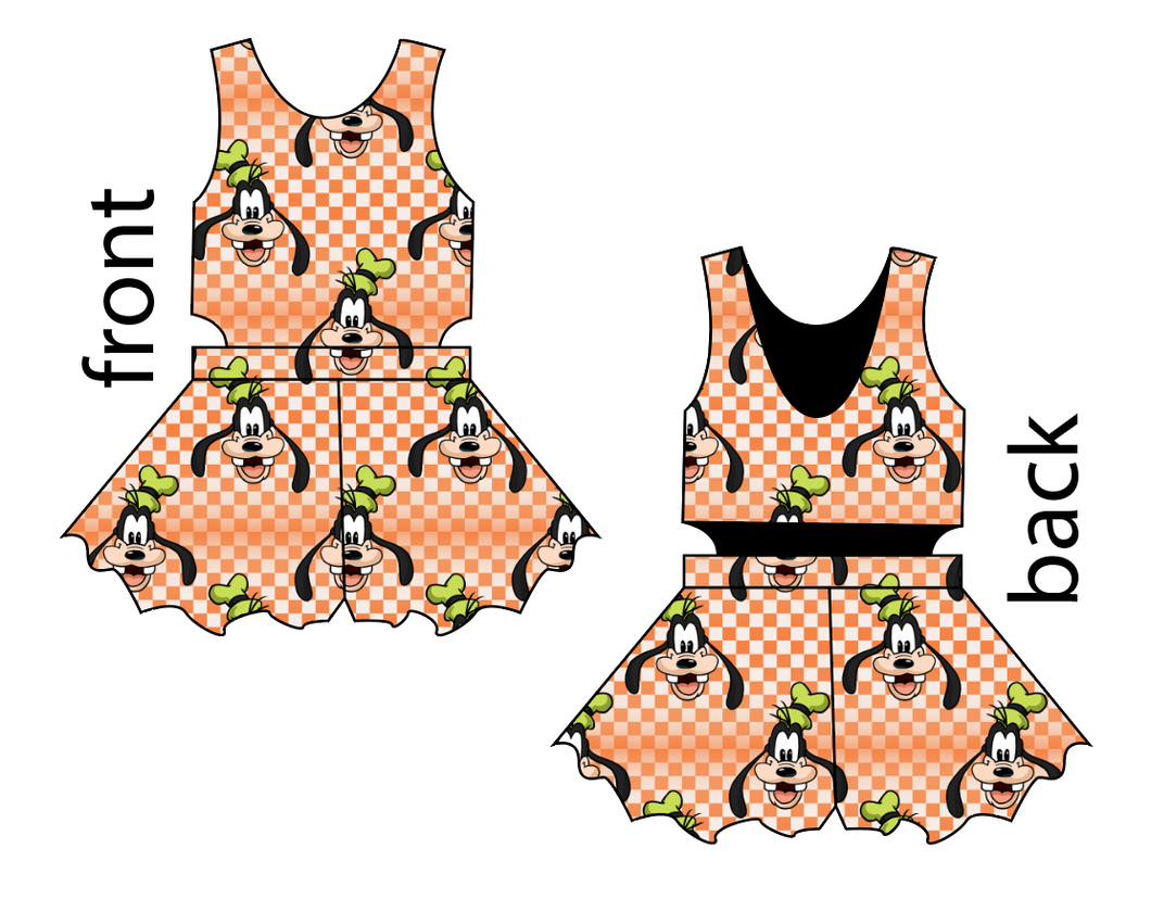 Goofy Check Kids Playsuit