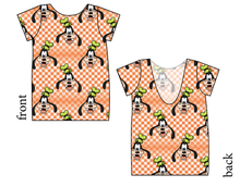 Load image into Gallery viewer, Goofy Check Low Back Ballerina Tee