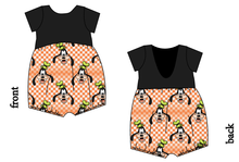 Load image into Gallery viewer, Goofy Check Low Back Romper and Bubble Romper