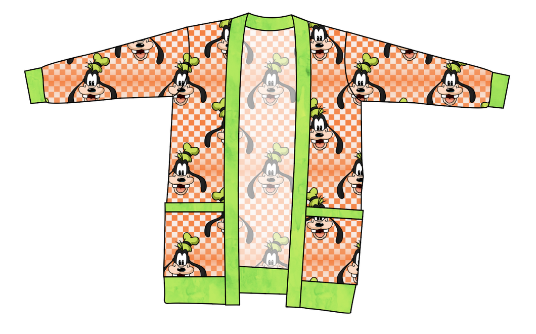 Goofy Check Ladies' Grandpa Cardigan