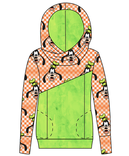 Goofy Check Ladies Hoodie