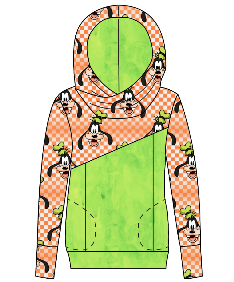 Goofy Check Ladies Hoodie