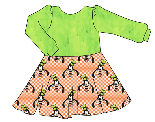 Goofy Check Prairie Dress