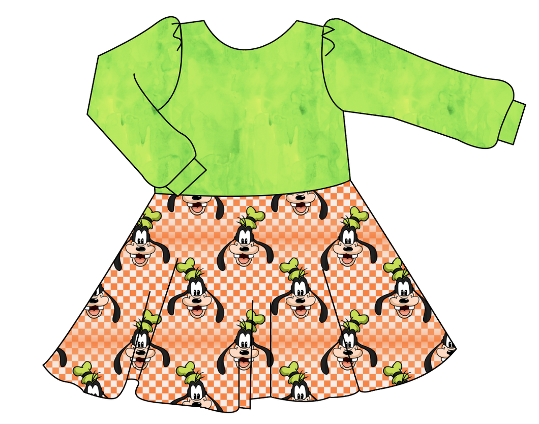 Goofy Check Prairie Dress