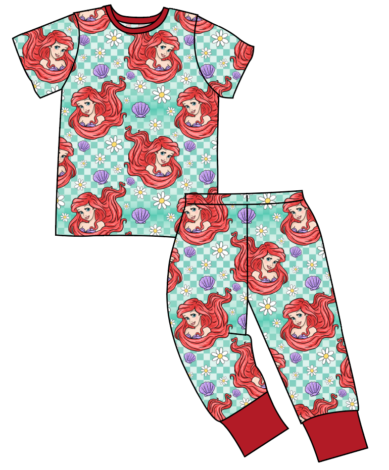 Sea Princess Check Basic Loungewear Set
