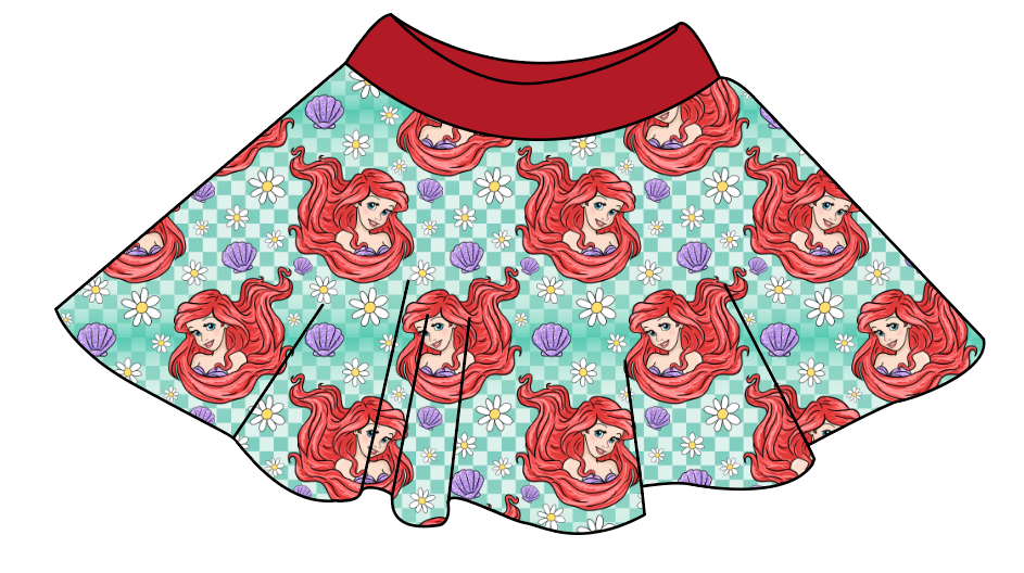 Sea Princess Check Circle Skirt