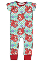 Load image into Gallery viewer, Sea Princess Check Emmett Pants And Shorts T-Shirt Romper