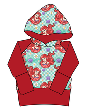 Load image into Gallery viewer, Sea Princess Check Grow With Me Hoodie (or Crewneck)