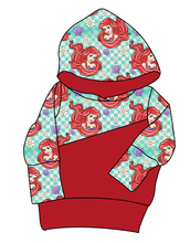 Load image into Gallery viewer, Sea Princess Check Grow With Me Hoodie (or Crewneck)