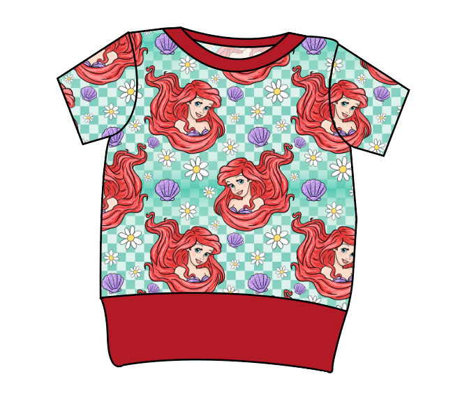 Sea Princess Check Grow With Me Tee