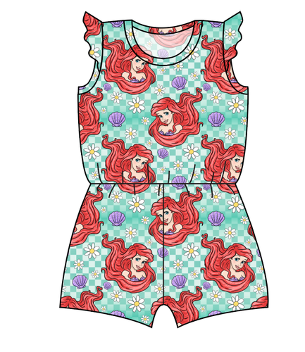 Sea Princess Check Ivy Summer Romper
