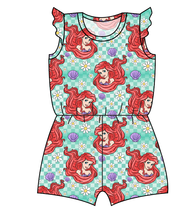 Sea Princess Check Ivy Summer Romper