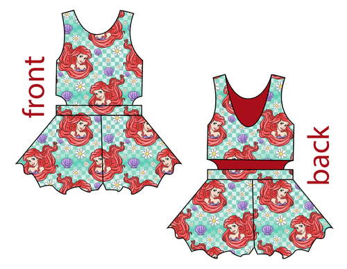 Sea Princess Check Kids Playsuit