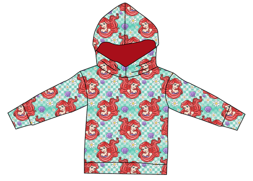 Sea Princess Check Ladies Oversized Hoodie