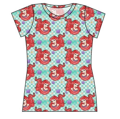 Sea Princess Check Ladies' Basic Tee