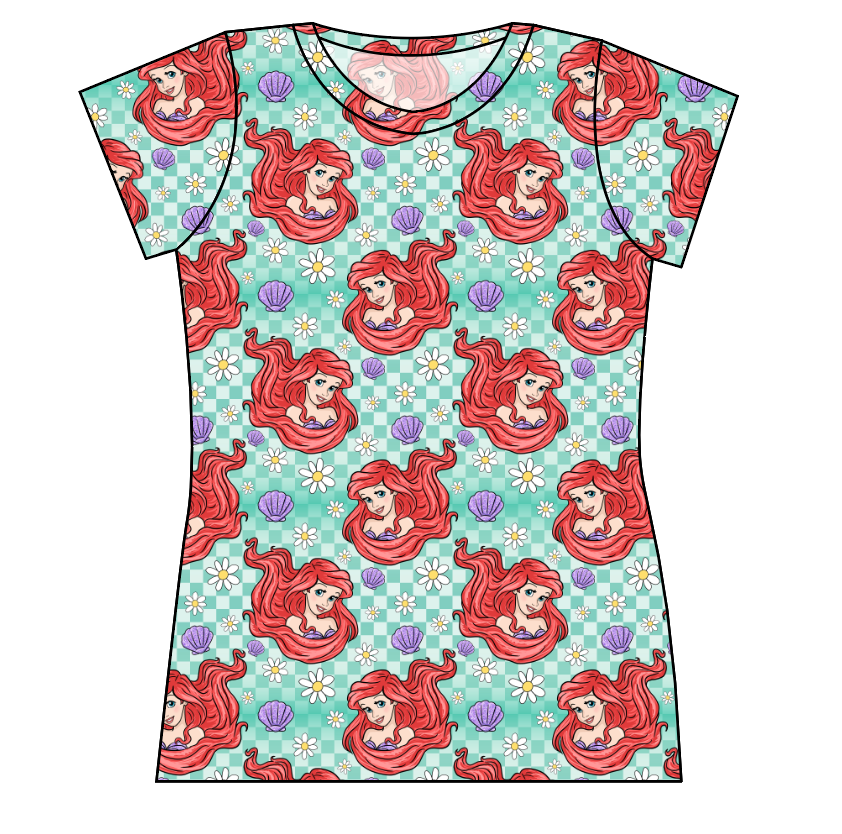 Sea Princess Check Ladies' Basic Tee