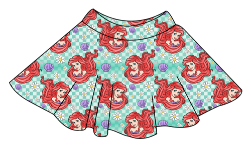 Sea Princess Check Ladies' Circle Skirt