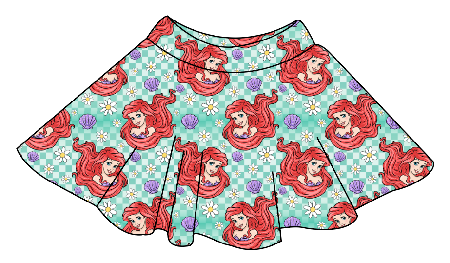 Sea Princess Check Ladies' Circle Skirt