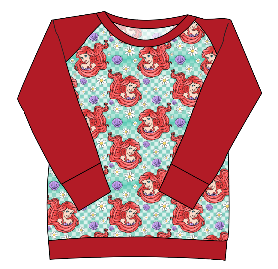 Sea Princess Check Ladies' Classic Crewneck